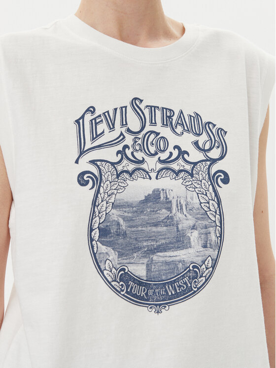 Levi's® Levi's® Bluse Graphic 001MW-0000 Weiß Standard Fit
