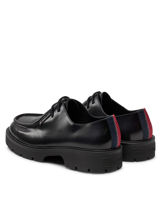 Tommy Jeans Tommy Jeans Обувки Tjm Smart Derby Shoe EM0EM01418 Черен
