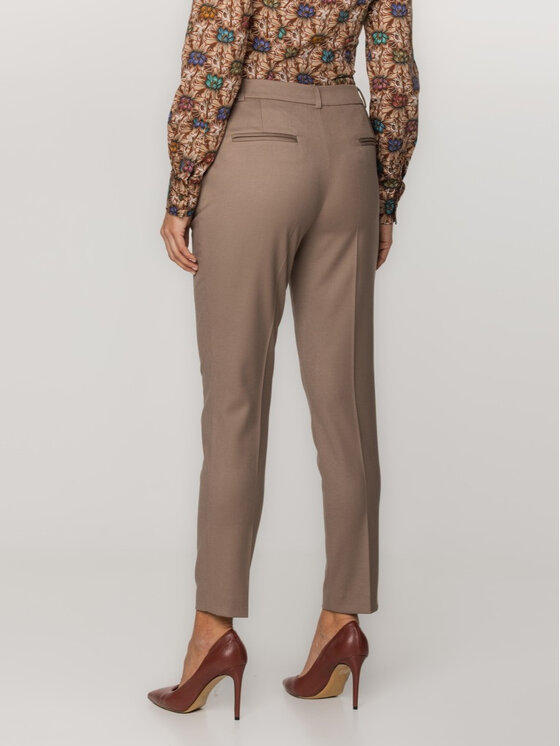 Willsoor Willsoor Spodnie damskie 67633 Beżowy Tapered Leg