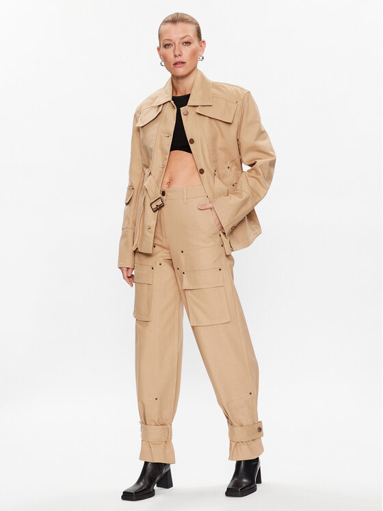 Remain Remain Medžiaginės kelnės Canvas Cargo 5001672546 Smėlio Regular Fit