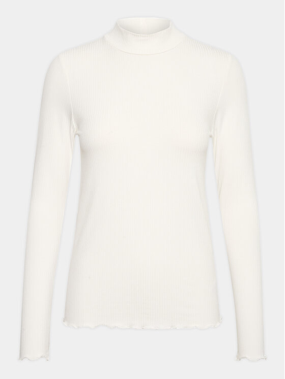 Kaffe Kaffe Blúz Kadrew Turtleneck 10507922 Fehér Shaped Fit