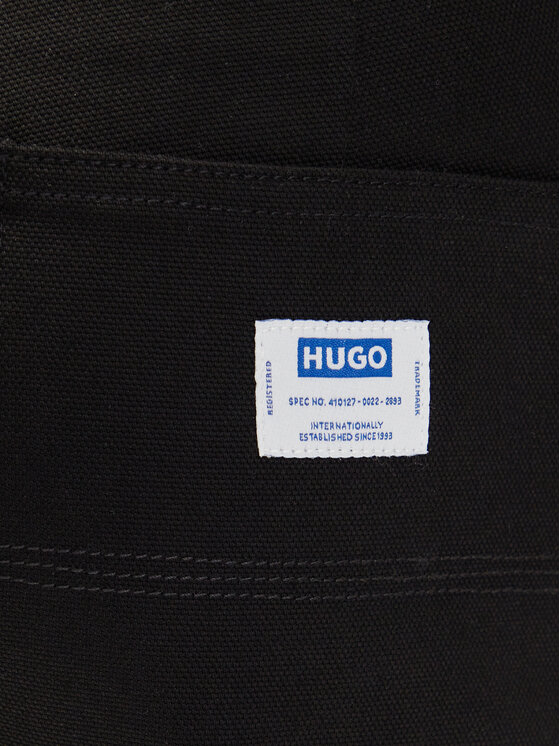HUGO HUGO Auduma bikses Zarik253 50549720 Melns Regular Fit