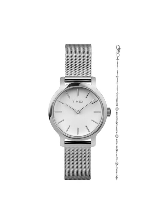 Set de ceas și brățară Timex Trend Transcend TWG064000 Argintiu