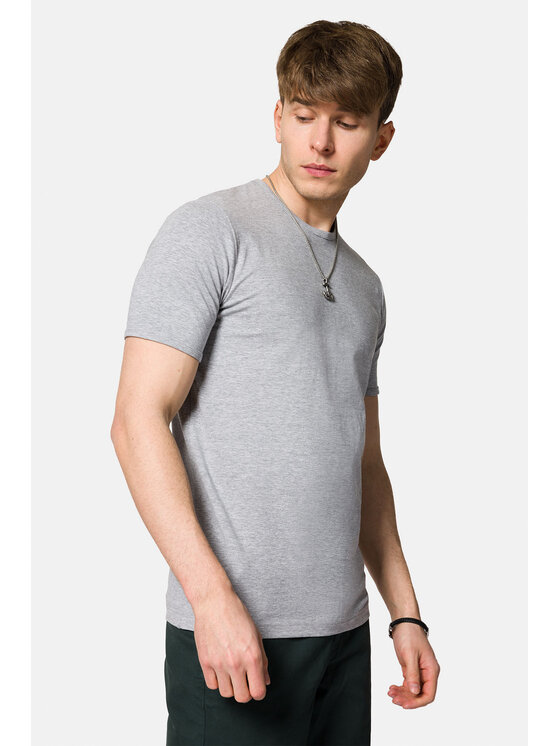 Lancerto Lancerto T-Shirt Zane TS073123000053 Szary Regular Fit