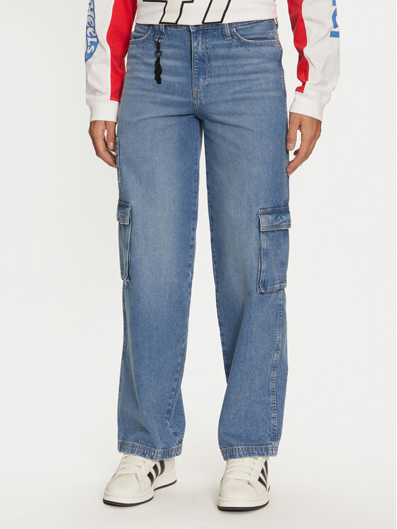 Wrangler Jeans Hot Wheels 112357951 Blu Wide Leg, taglia : 27_34