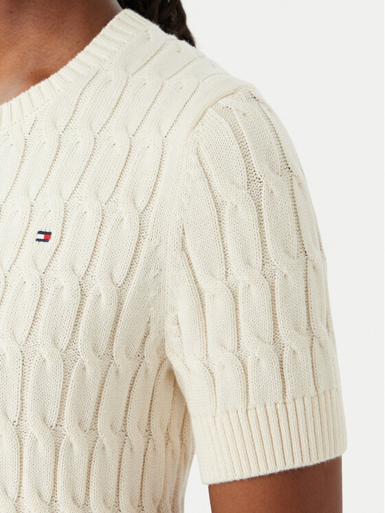 Tommy Hilfiger Tommy Hilfiger Пуловер WW0WW38744 Кремав Regular Fit