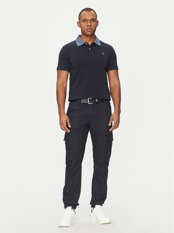 Guess Guess Polokošeľa M5GP66 J1314 Modrá Regular Fit