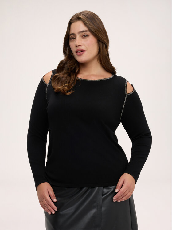Fiorella Rubino Fiorella Rubino Sweter M368L008651N033 Czarny Regular Fit