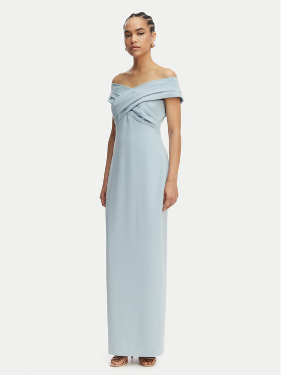 LAUREN RALPH LAUREN Sukienka wieczorowa 253936391008 Błękitny Slim Fit