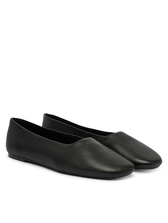 Calvin Klein Calvin Klein Baleríny Round Ballerina Lth HW0HW02943 Černá