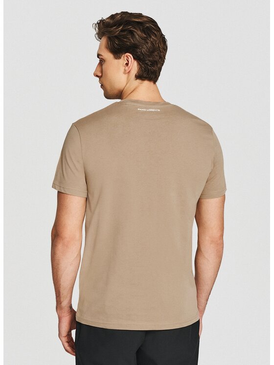 Pako Lorente Pako Lorente T-Shirt P26SF-TT-004 Beżowy Regular Fit