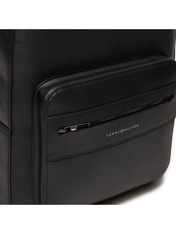 Tommy Hilfiger Tommy Hilfiger Rucsac Business Leather Backpack AM0AM12491 Negru