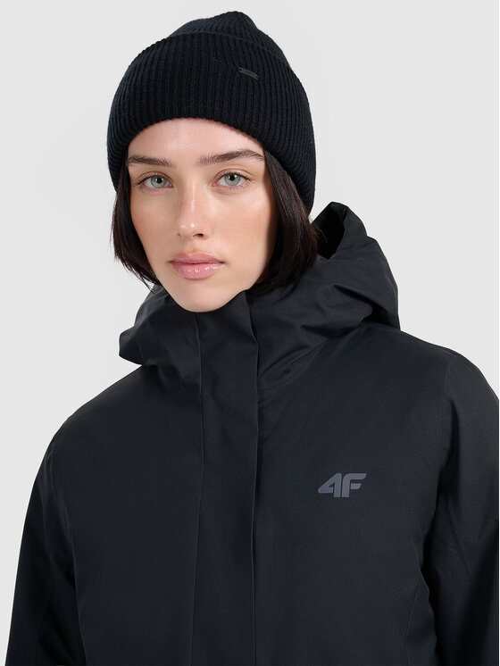 4F 4F Parka MIDSHOP TEXTILE Czarny Regular Fit