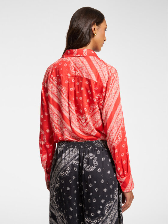 Elena Mirò Elena Mirò Camicia 5011P100305N002 Rosso Regular Fit