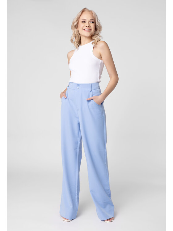 LAURELLA LAURELLA Spodnie damskie Laurella 3VA003801 Niebieski Regular Fit