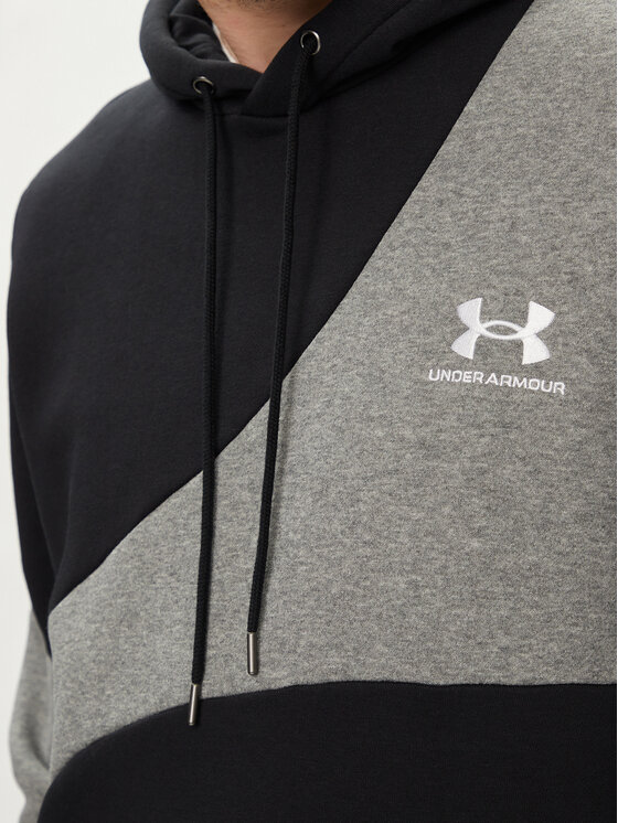 Under Armour Under Armour Μπλούζα τεχνική Ua Essential Flc Blocked Hd 1383070-001 Μαύρο Loose Fit