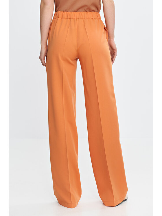 NIFE NIFE Kalhoty z materiálu SD113 Oranžová Regular Fit
