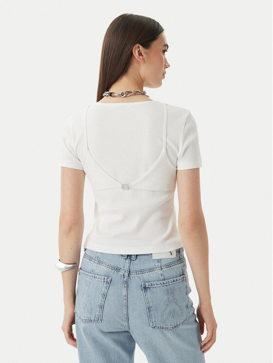 Patrizia Pepe Patrizia Pepe T-shirt 2M4522/J407-W146 Bianco Slim Fit