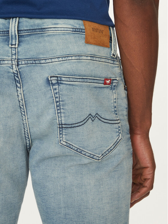 Mustang Mustang Jeans kratke hlače Chicago 1012672 Modra Slim Fit