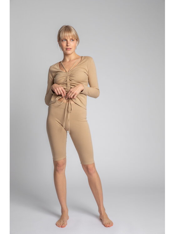 LaLupa LaLupa Bluzka LA038 Brązowy Comfortable Fit