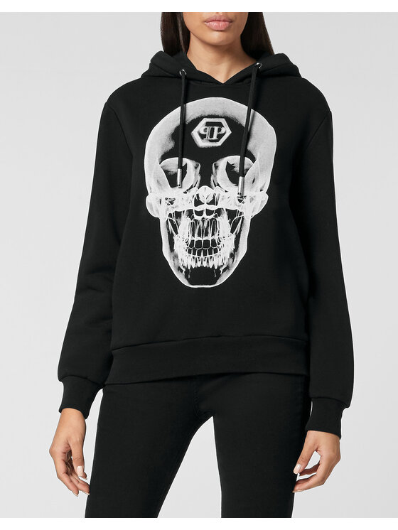 PHILIPP PLEIN PHILIPP PLEIN Mikina 1309 Čierna Regular Fit