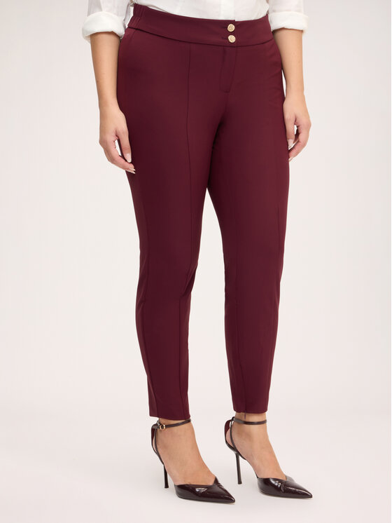 Fiorella Rubino Fiorella Rubino Spodnie materiałowe P079T005482N036 Bordowy Regular Fit