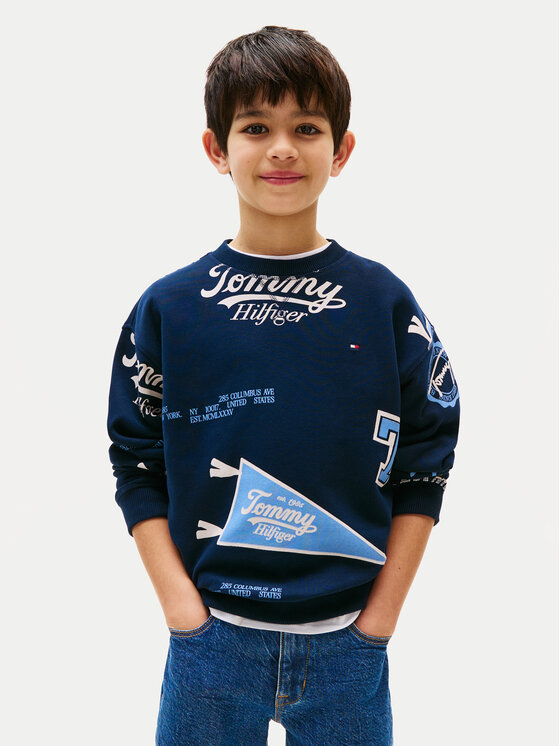 Tommy Hilfiger Tommy Hilfiger Sweatshirt All Over Printed KB0KB09804 Dunkelblau Regular Fit