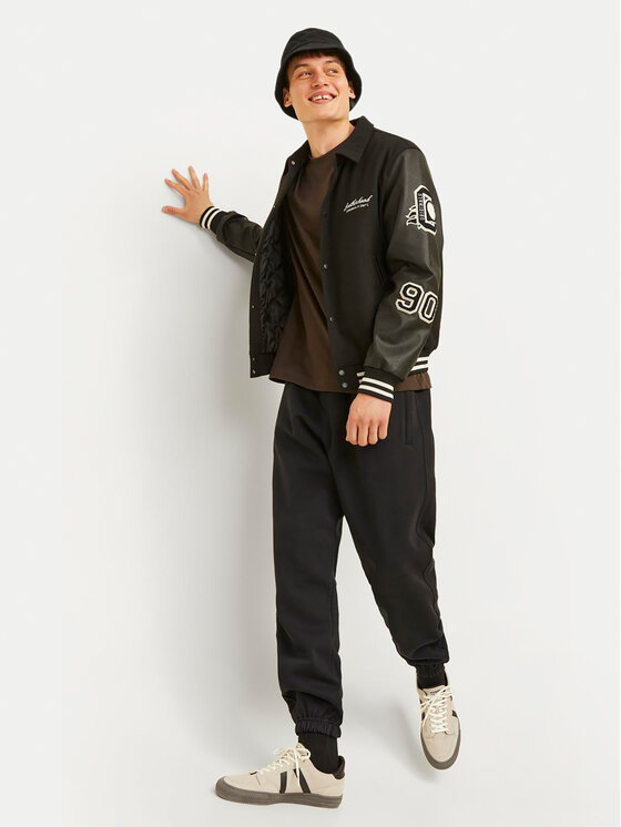 Jack&Jones Jack&Jones Donji dio trenerke Bill Urban Edge 12263026 Crna Relaxed Fit