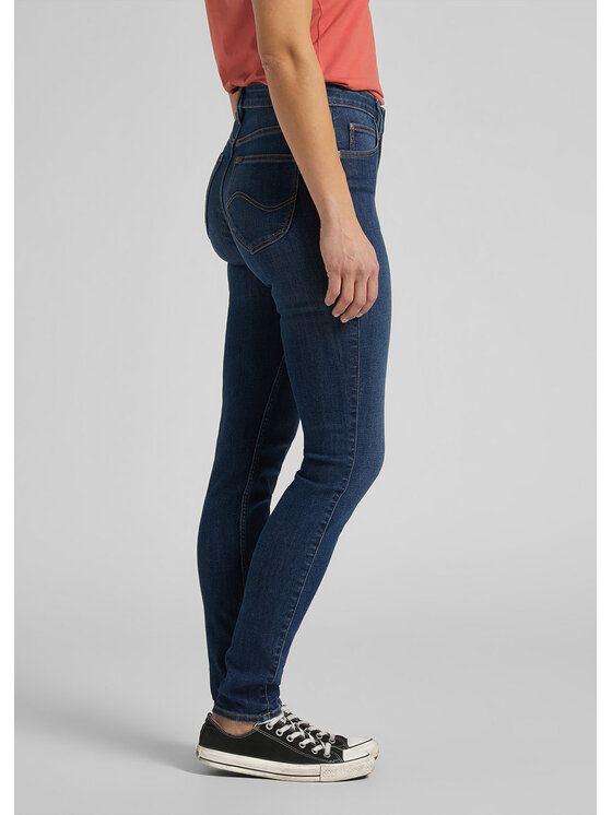 Lee Lee Jeansy SCARLETT HIGH Niebieski Skinny Fit