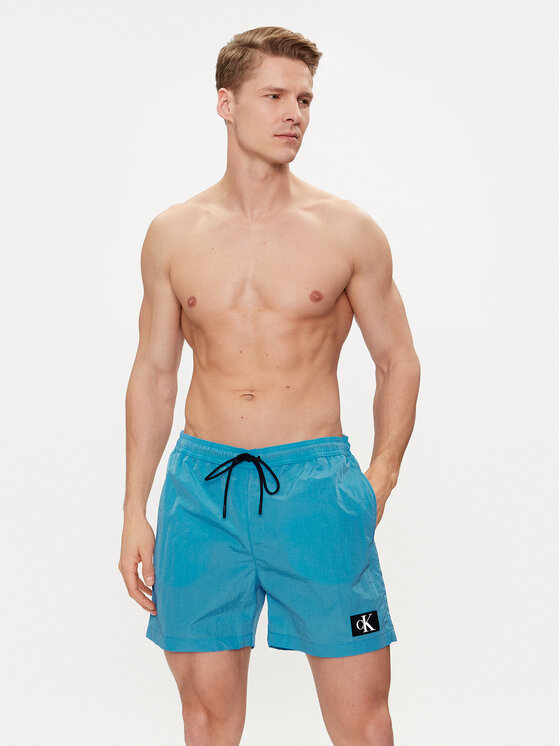 Calvin Klein Swimwear Calvin Klein Swimwear Pantaloni scurți pentru înot KM0KM00980 Albastru Regular Fit