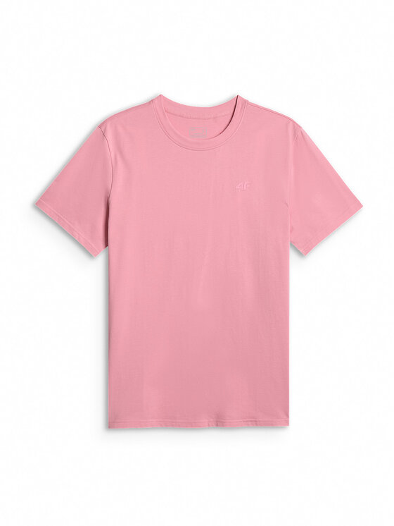 4F 4F T-Shirt BASIC+ Różowy jasny Regular Fit