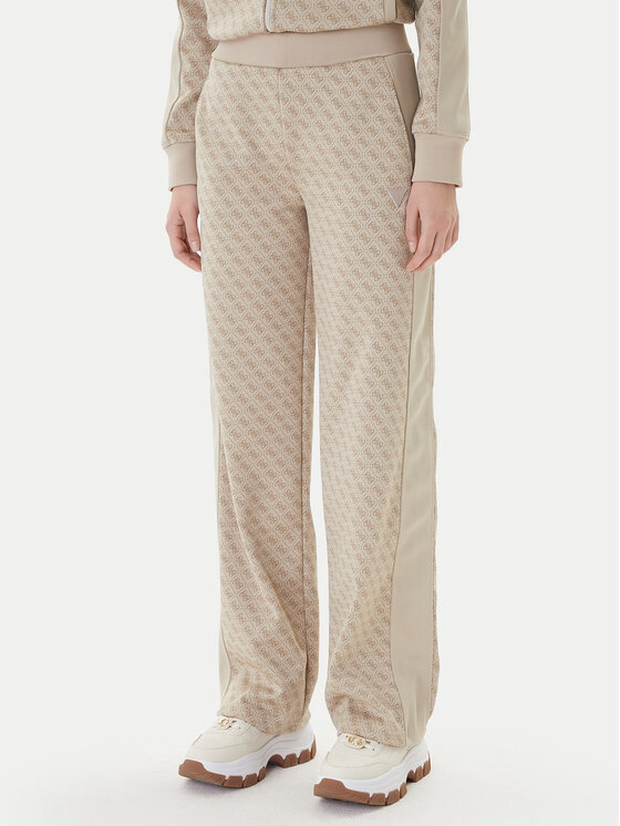 Guess Guess Spodnji del trenirke V6RB09 K2042 Bež Wide Leg