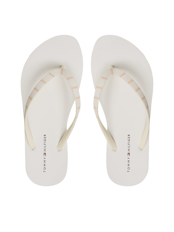 Flip flop Tommy Hilfiger Essential Beach Sandal FW0FW07141 Écru