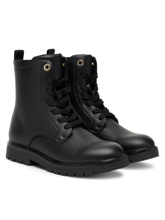 Tommy Hilfiger Tommy Hilfiger Scarponcini Lace-Up Bootie T3A5-34012-1355 D Nero