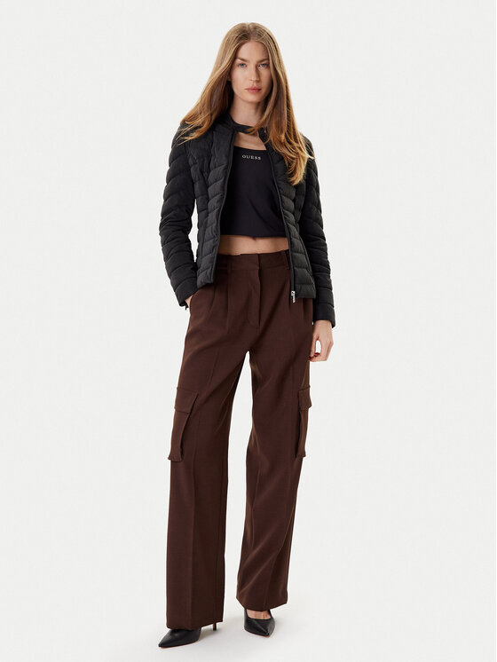 Guess Guess Bunda pro přechodné období W5YL13 WHDQ0 Černá Regular Fit