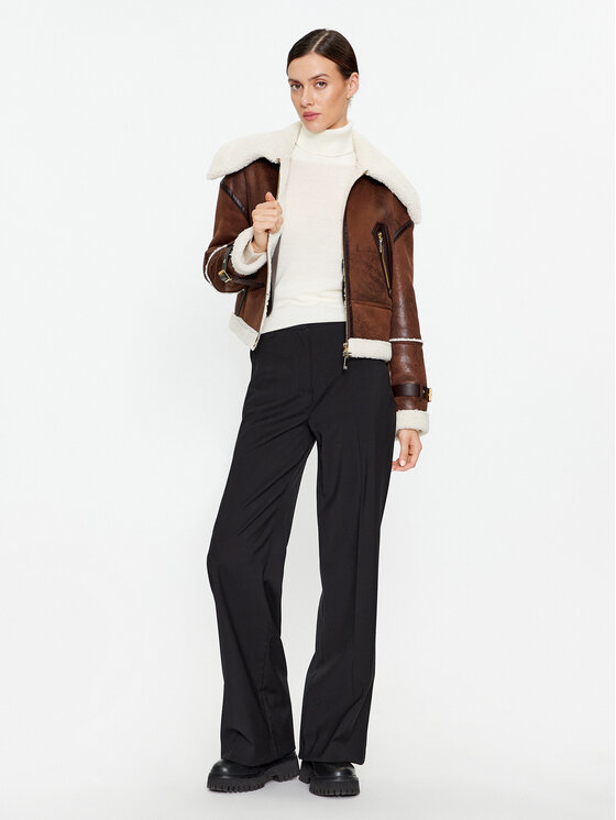 MICHAEL Michael Kors MICHAEL Michael Kors Rollkragenpullover MF360NV4VR Écru Regular Fit