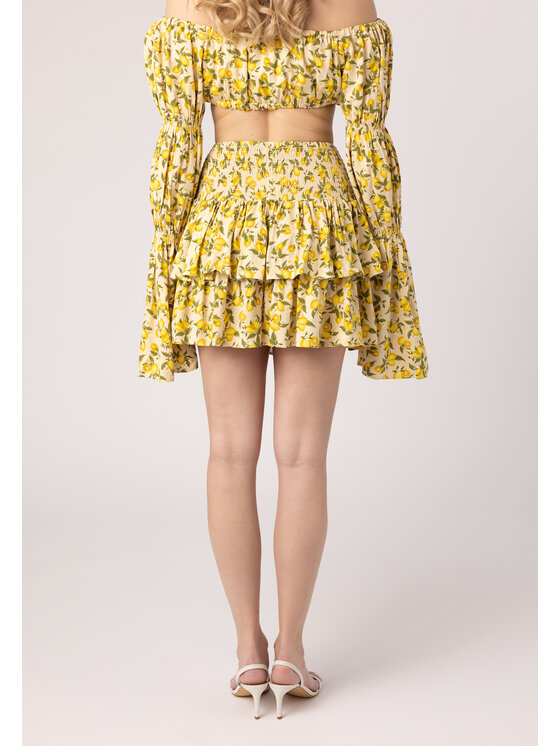 LAURELLA LAURELLA Sukňa Laurella 7UL025152 Žltá Regular Fit