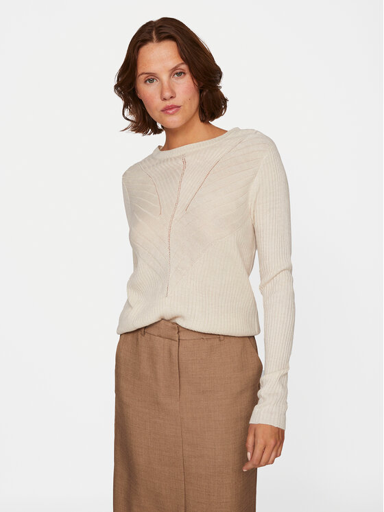 Vila Vila Kampsun Olina 14098889 Beež Regular Fit