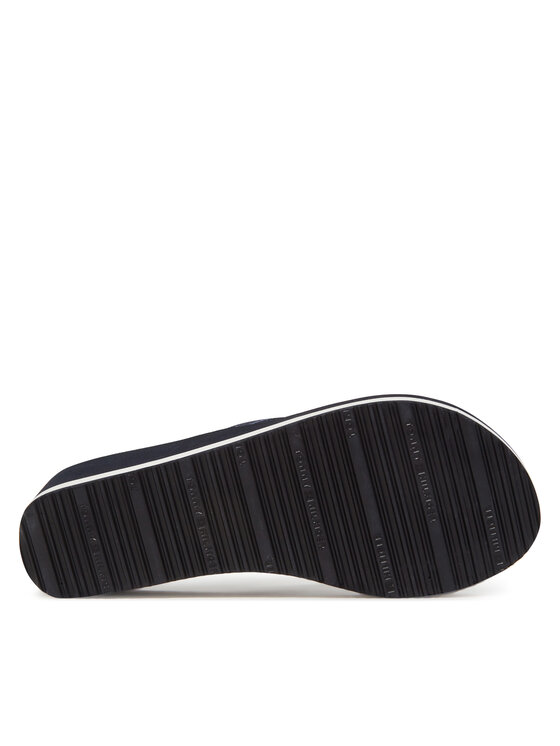 Tommy Hilfiger Tommy Hilfiger Flip flop Th Stripes Wedge Beach Sandal FW0FW08521 Albastru