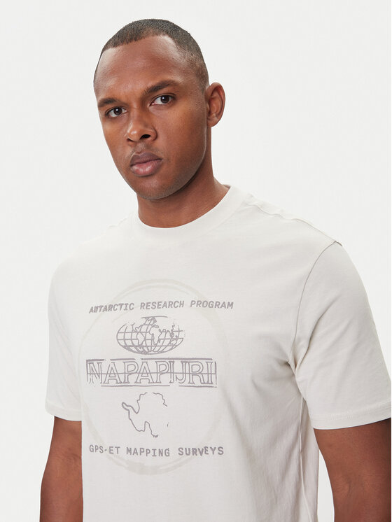 Napapijri Napapijri T-Shirt S-Bald NP0A88SF Beżowy Regular Fit
