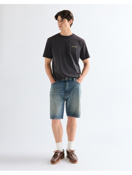 Wrangler Wrangler Szorty jeansowe COWBOY SHORTS Niebieski Straight Leg