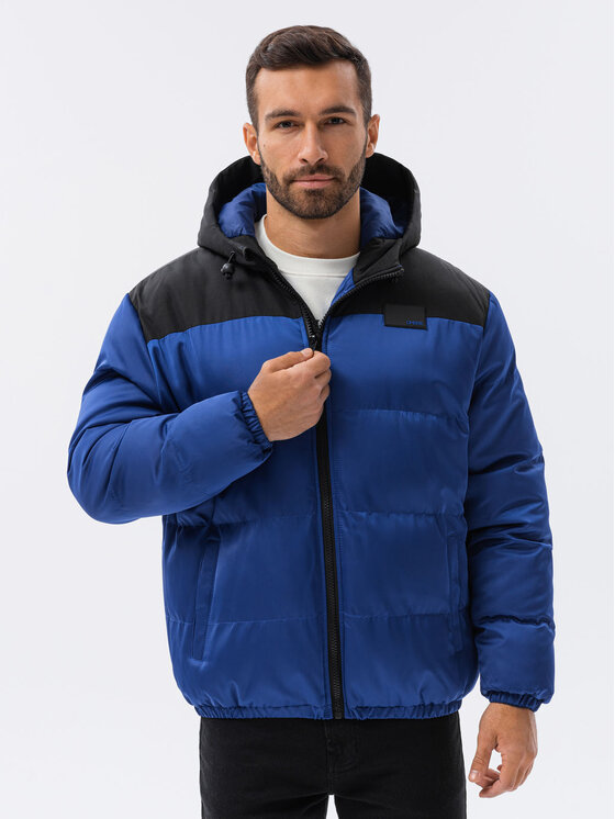 Ombre Ombre Zimní bunda C458 Modrá Regular Fit