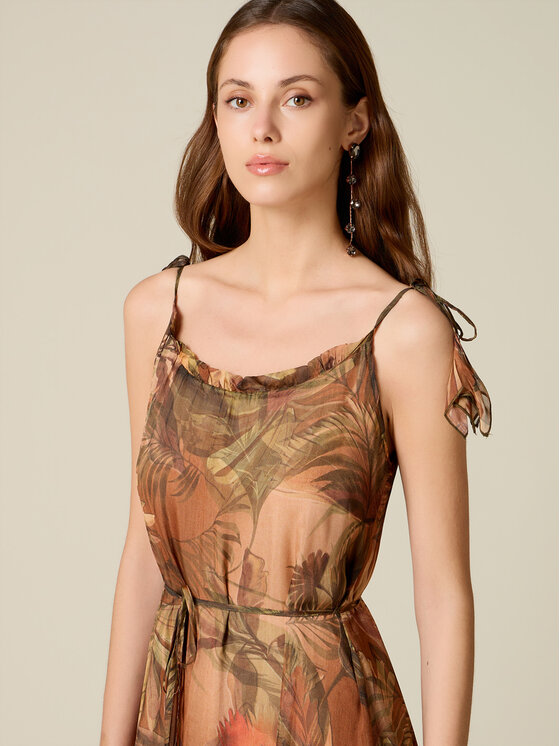 Oltre Oltre Sukienka wieczorowa 7022J001019N0R2 Brązowy Regular Fit