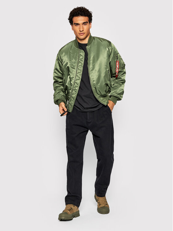Alpha Industries Alpha Industries Яке бомбър Ma-1 100101 Зелен Regular Fit