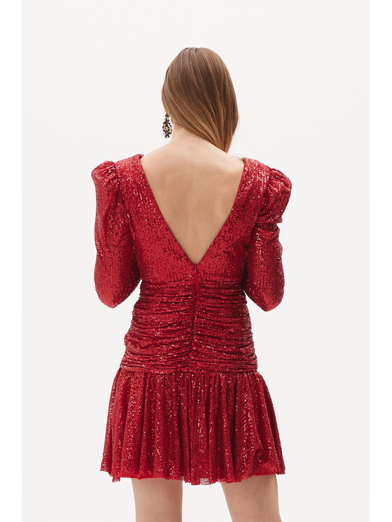 Castellani Castellani Sukienka Zora Czerwony Regular Fit