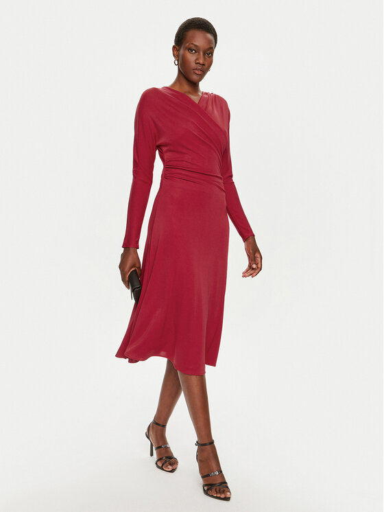 BOSS Boss Kokteilinė suknelė Ettita 50523130 Raudona Slim Fit