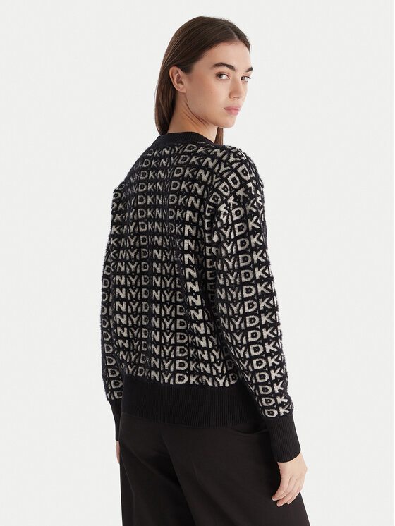 DKNY DKNY Пуловер P5MSAX92 Черен Regular Fit