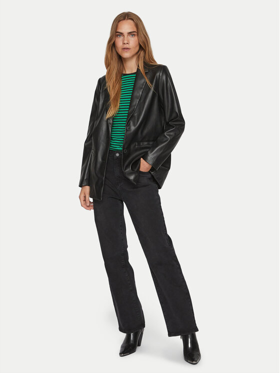 Vila Vila Marynarka Nille 14084378 Czarny Loose Fit