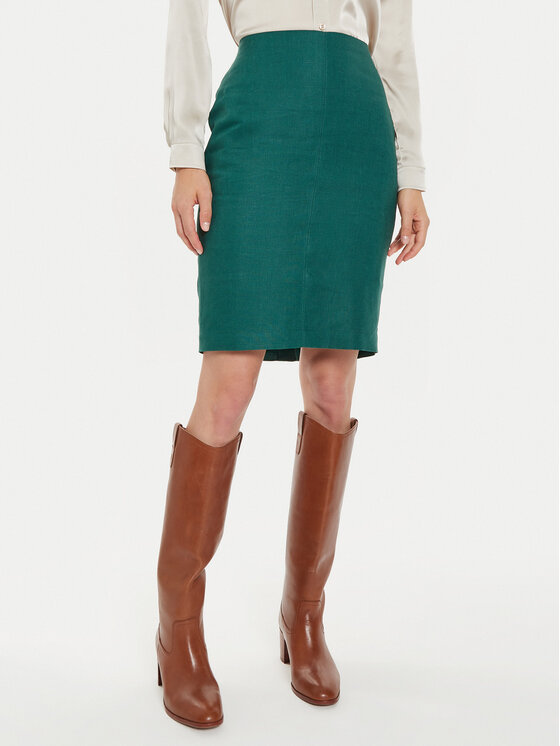 TATUUM Tatuum Pouzdrová sukně Monoli 1 T2410.172B Zelená Slim Fit