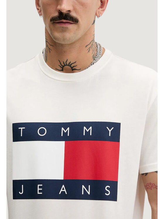 Tommy Jeans Tommy Jeans T-shirt DM0DM22645 Bianco Casual Fit